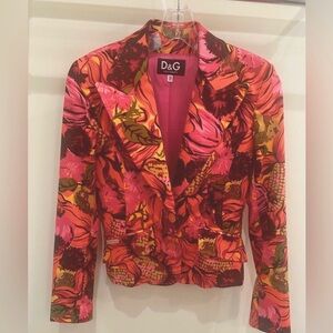 D&G Dolce&Gabbana Vintage (1990s) Multicolor Floral Blazer